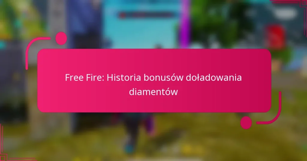 Free Fire: Historia bonusów doładowania diamentów