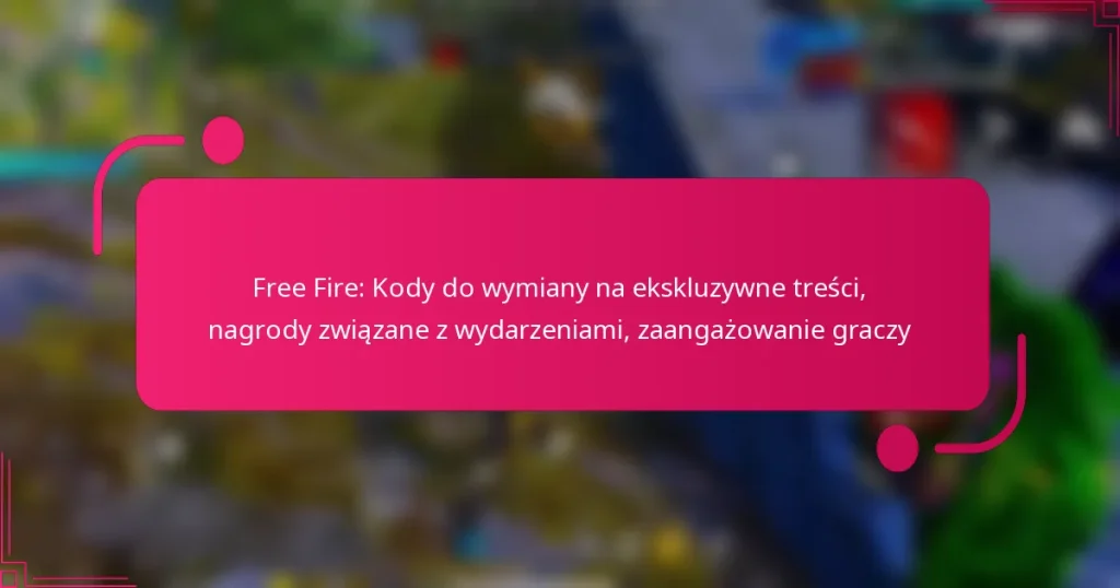 Free Fire: Kody do wymiany na ekskluzywne treści, nagrody związane z wydarzeniami, zaangażowanie graczy