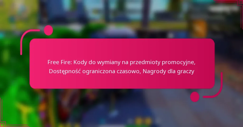 Free Fire: Kody do wymiany na przedmioty promocyjne, Dostępność ograniczona czasowo, Nagrody dla graczy
