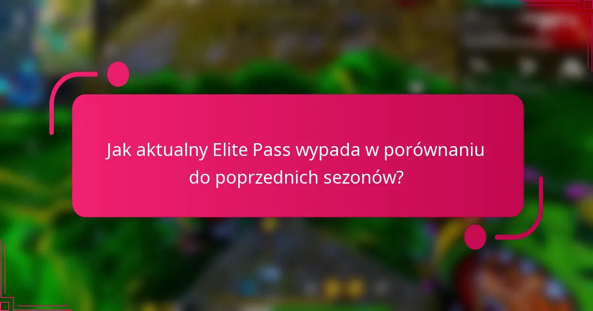 Jak aktualny Elite Pass wypada w porównaniu do poprzednich sezonów?
