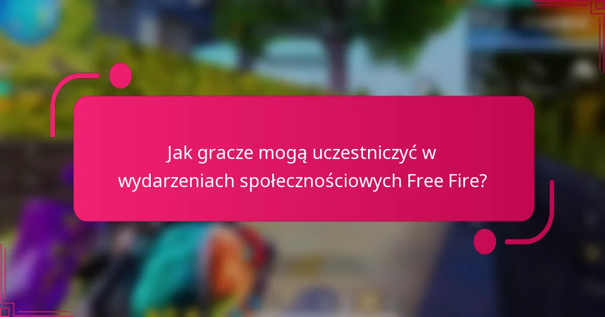 Jak gracze mogą uczestniczyć w wydarzeniach społecznościowych Free Fire?