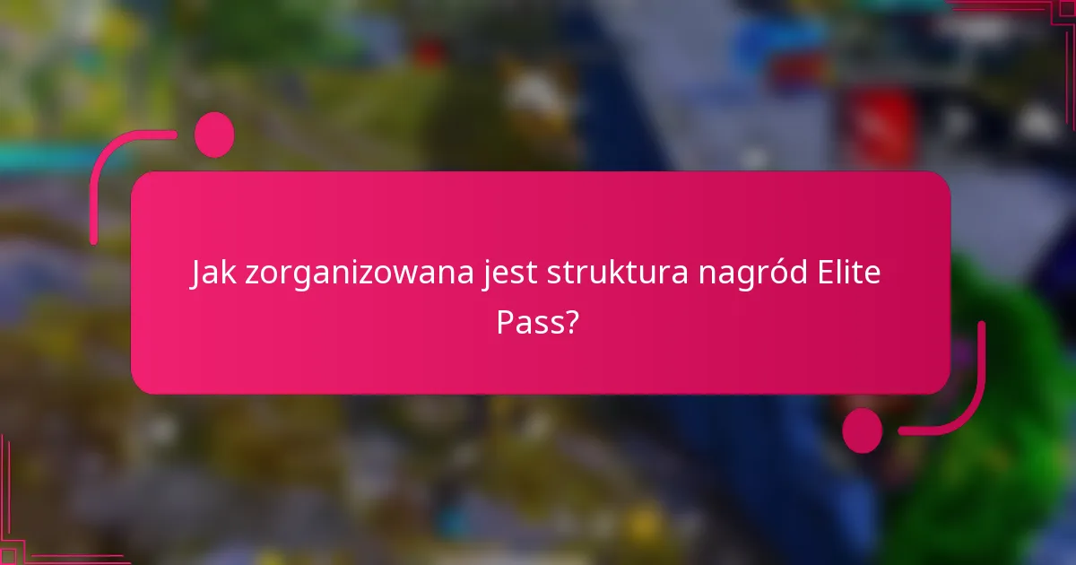 Jak zorganizowana jest struktura nagród Elite Pass?